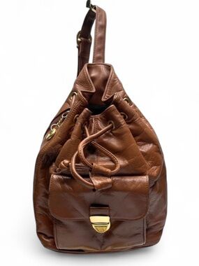 NWT Morgan Taylor Chestnut Leather Backpack